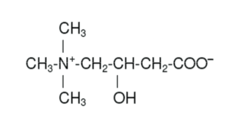 Chemical structure of L-carnitine
